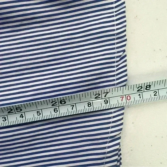 Lauren Ralph Lauren Women Embellished Button Up Striped‎ Shirt Sz L - Picture 9 of 9